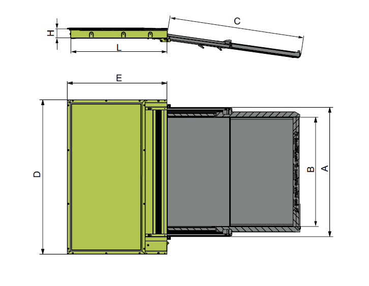 RT1a Dual telescopic ramp